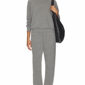 Perfectwhitetee Heather Gray sweatshirt & sweatpants set